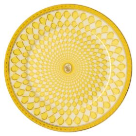 Prato de pão Signum em porcelana, amarelo