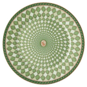 Prato de pão Signum em porcelana, verde Prato de pão Signum em porcelana, verde