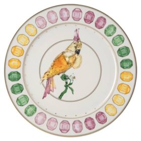 Prato de serviço Idyllia em porcelana, com motivo «Crystal Print», cacatua, multicolorido