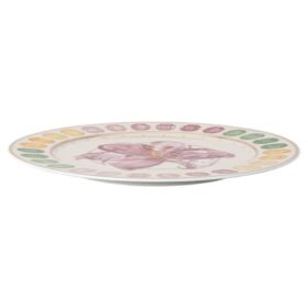 Prato de serviço Idyllia em porcelana, motivo com estampado de cristal, lírio, multicolorido