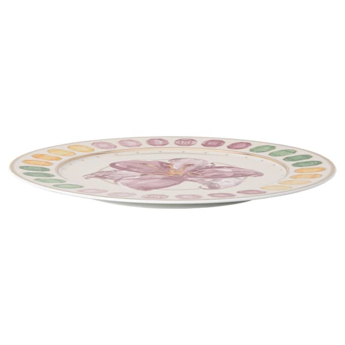 Prato de serviço Idyllia em porcelana, motivo com estampado de cristal, lírio, multicolorido Prato de serviço Idyllia em porcelana, motivo com estampado de cristal, lírio, multicolorido