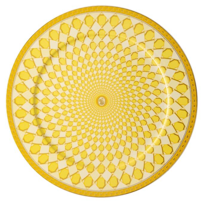 Prato de serviço Signum em porcelana, grande, amarelo Prato de serviço Signum em porcelana, grande, amarelo