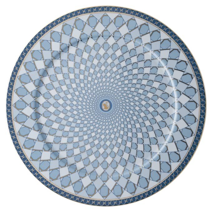 Prato de serviço Signum em porcelana, grande, azul Prato de serviço Signum em porcelana, grande, azul