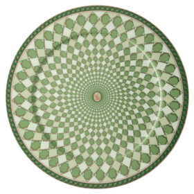 Prato de serviço Signum em porcelana, grande, verde