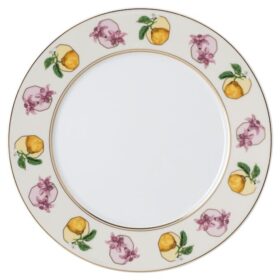 Prato de sobremesa Idyllia em porcelana, com motivo «Crystal Print», Lily Citron, multicolorido
