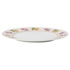 Prato de sobremesa Idyllia em porcelana, com motivo «Crystal Print», Lily Citron, multicolorido