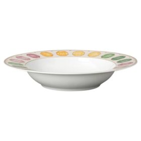 Prato de sopa Idyllia em porcelana, com motivo de cristal, pedras preciosas, multicolorido