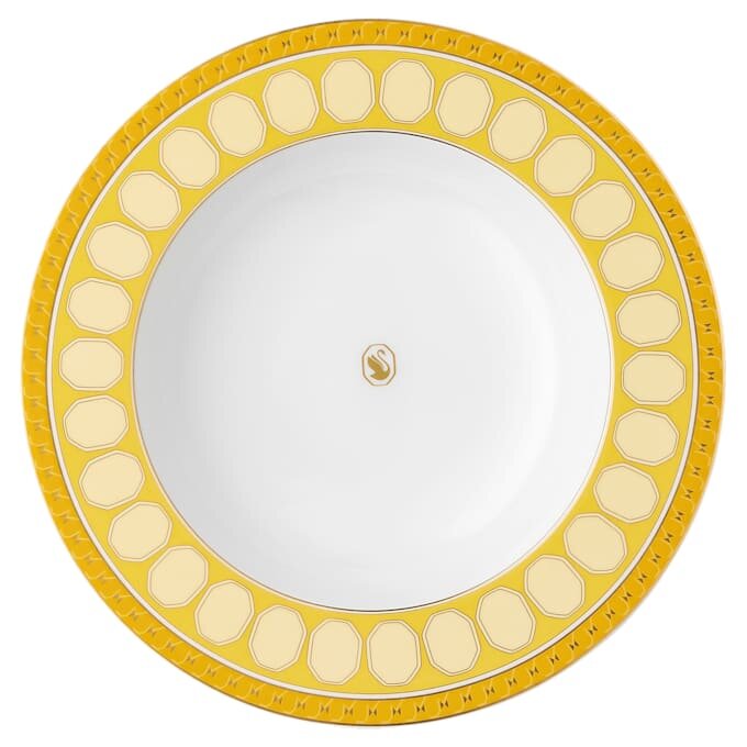 Prato de sopa Signum em porcelana, amarelo Prato de sopa Signum em porcelana, amarelo