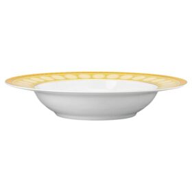 Prato de sopa Signum em porcelana, amarelo