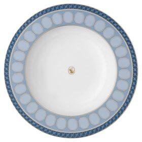 Prato de sopa Signum em porcelana, azul