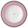 Prato de sopa Signum em porcelana, rosa