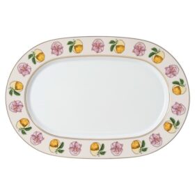 Prato Idyllia em porcelana, com motivo «Crystal Print», Lily Citron, pequeno, multicolorido