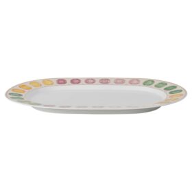 Prato Idyllia em porcelana, com motivo de cristais, pedras preciosas, grande, multicolorido