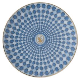 Prato Signum de porcelana, pequeno, azul