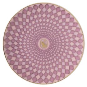 Prato Signum em porcelana, pequeno, rosa