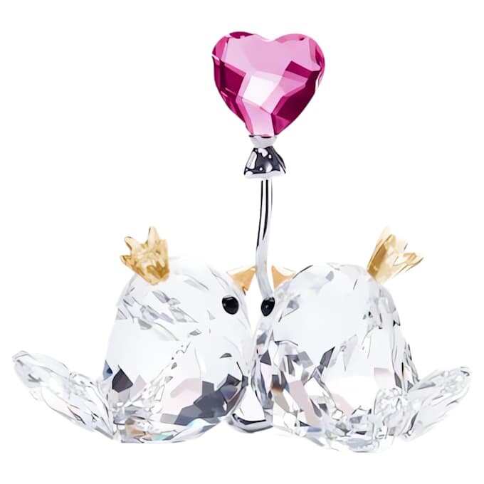 Pássaros Apaixonados com Coração Rosa Pássaros Apaixonados com Coração Rosa