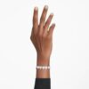 Pulseira Ariana Grande X Swarovski com cortes mistos, coração, branca, banhada a ródio Pulseira Ariana Grande X Swarovski com cortes mistos, coração, branca, banhada a ródio