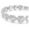 Pulseira Ariana Grande X Swarovski com cortes mistos, coração, branca, banhada a ródio Pulseira Ariana Grande X Swarovski com cortes mistos, coração, branca, banhada a ródio