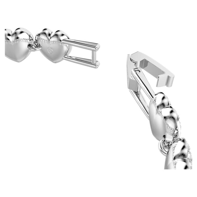 Pulseira Ariana Grande X Swarovski com cortes mistos, coração, branca, banhada a ródio Pulseira Ariana Grande X Swarovski com cortes mistos, coração, branca, banhada a ródio