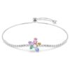 Pulseira Ariana Grande X Swarovski com cortes mistos, flor, multicolorida, banhada a ródio