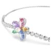 Pulseira Ariana Grande X Swarovski com cortes mistos, flor, multicolorida, banhada a ródio