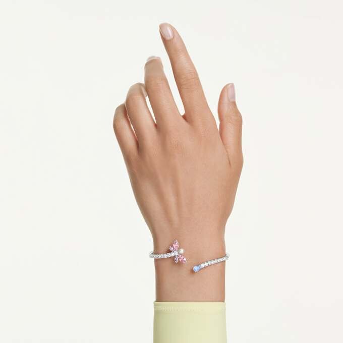Pulseira Ariana Grande X Swarovski com cortes mistos, libélula, multicolorida, banhada a ródio Pulseira Ariana Grande X Swarovski com cortes mistos, libélula, multicolorida, banhada a ródio