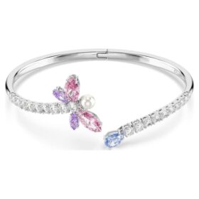 Pulseira Ariana Grande X Swarovski com cortes mistos, libélula, multicolorida, banhada a ródio