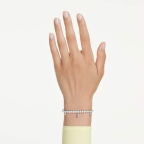 Pulseira Ariana Grande X Swarovski com cortes mistos, multicolorida, banhada a ródio