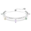 Pulseira Ariana Grande X Swarovski com cortes mistos, multicolorida, banhada a ródio