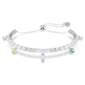 Pulseira Ariana Grande X Swarovski com cortes mistos, multicolorida, banhada a ródio