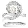 Pulseira Ariana Grande X Swarovski com pérola de cristal, corte baguete, branca, banhada a ródio Pulseira Ariana Grande X Swarovski com pérola de cristal, corte baguete, branca, banhada a ródio
