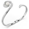 Pulseira Ariana Grande X Swarovski com pérola de cristal, corte baguete, branca, banhada a ródio Pulseira Ariana Grande X Swarovski com pérola de cristal, corte baguete, branca, banhada a ródio