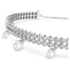 Pulseira Ariana Grande X Swarovski com pérolas de cristal, corte redondo, branca, banhada a ródio Pulseira Ariana Grande X Swarovski com pérolas de cristal, corte redondo, branca, banhada a ródio