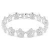 Pulseira Ariana Grande X Swarovski, corte redondo, flor, branca, banhada a ródio Pulseira Ariana Grande X Swarovski, corte redondo, flor, branca, banhada a ródio