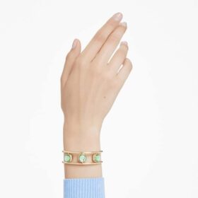 Pulseira Chroma com corte em almofada, multicolorida, banhada a ouro