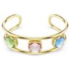 Pulseira Chroma com corte em almofada, multicolorida, banhada a ouro Pulseira Chroma com corte em almofada, multicolorida, banhada a ouro