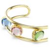 Pulseira Chroma com corte em almofada, multicolorida, banhada a ouro Pulseira Chroma com corte em almofada, multicolorida, banhada a ouro