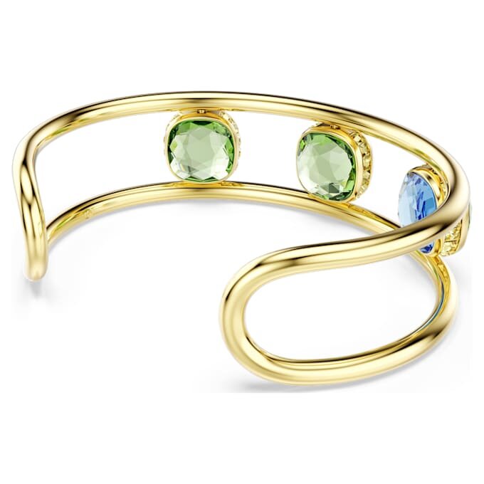 Pulseira Chroma com corte em almofada, multicolorida, banhada a ouro Pulseira Chroma com corte em almofada, multicolorida, banhada a ouro