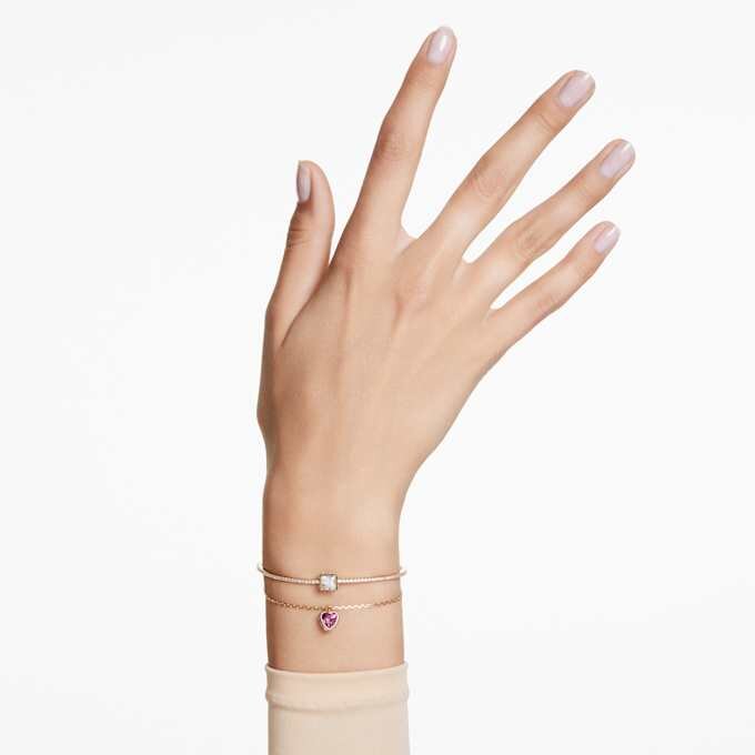 Pulseira Chroma em forma de coração, vermelha, banhada a ouro Pulseira Chroma em forma de coração, vermelha, banhada a ouro