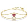 Pulseira Chroma em forma de coração, vermelha, banhada a ouro Pulseira Chroma em forma de coração, vermelha, banhada a ouro