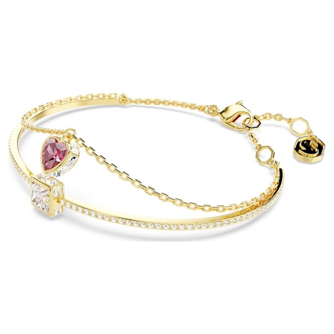 Pulseira Chroma em forma de coração, vermelha, banhada a ouro Pulseira Chroma em forma de coração, vermelha, banhada a ouro