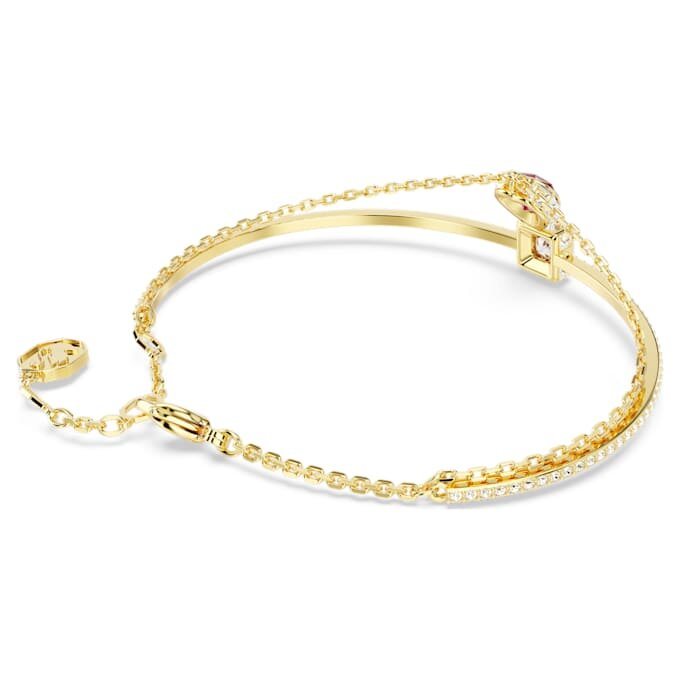Pulseira Chroma em forma de coração, vermelha, banhada a ouro Pulseira Chroma em forma de coração, vermelha, banhada a ouro
