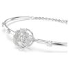 Pulseira Constella com corte redondo, pedra dançante, branca, banhada a ródio Pulseira Constella com corte redondo, pedra dançante, branca, banhada a ródio