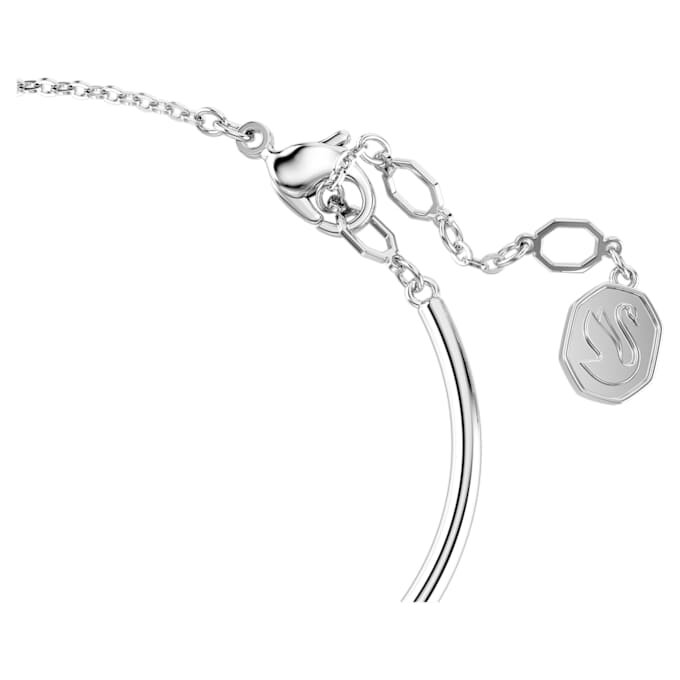 Pulseira Constella com corte redondo, pedra dançante, branca, banhada a ródio Pulseira Constella com corte redondo, pedra dançante, branca, banhada a ródio