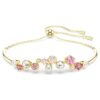 Pulseira Constella com cortes mistos, multicolorida, banhada a dourado Pulseira Constella com cortes mistos, multicolorida, banhada a dourado