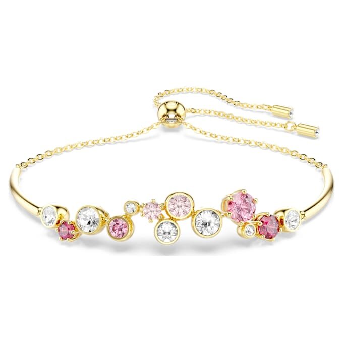 Pulseira Constella com cortes mistos, multicolorida, banhada a dourado Pulseira Constella com cortes mistos, multicolorida, banhada a dourado