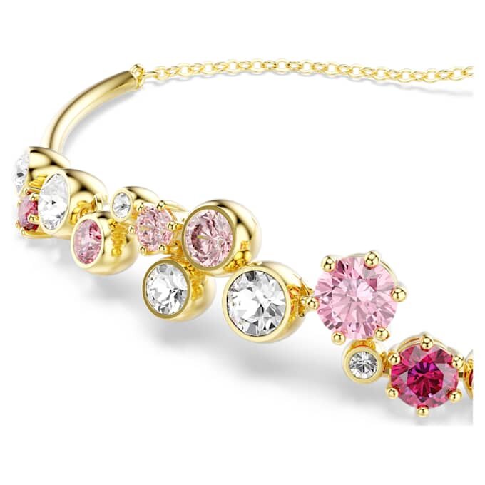 Pulseira Constella com cortes mistos, multicolorida, banhada a dourado Pulseira Constella com cortes mistos, multicolorida, banhada a dourado