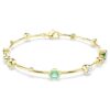 Pulseira Constella com cortes mistos, verde, banhada a ouro Pulseira Constella com cortes mistos, verde, banhada a ouro