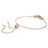 Pulseira Constella com pérola de cristal, corte redondo, branca, banhada a ouro rosa
