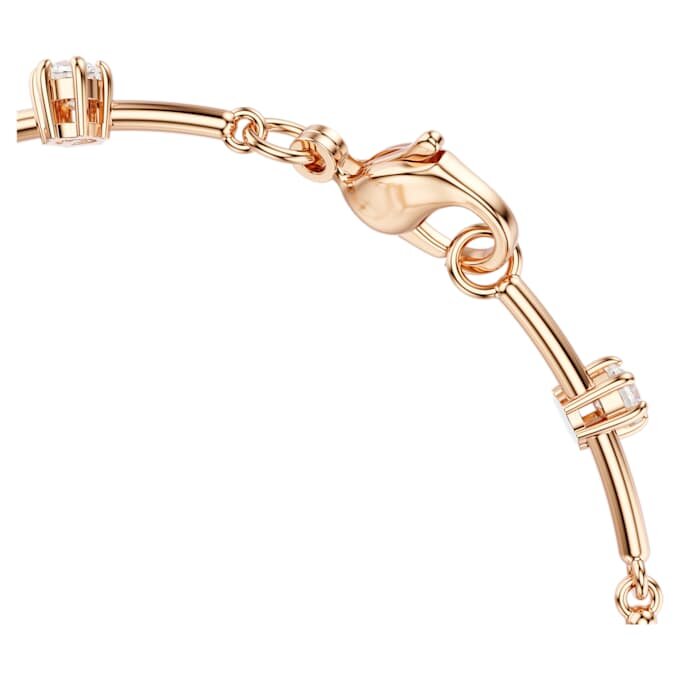 Pulseira Constella com pérolas de cristal, cortes redondos, branca, banhada a ouro rosa Pulseira Constella com pérolas de cristal, cortes redondos, branca, banhada a ouro rosa
